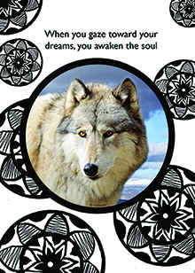 dream wolf inspiration card