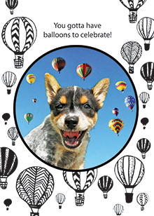 hotair balloons birthday card
