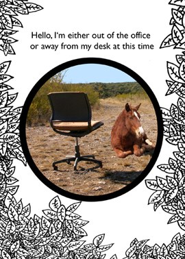 AWAY FROM MY DESK CARD